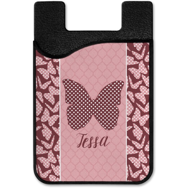 Polka Dot Butterfly Cell Phone Credit Card Holder