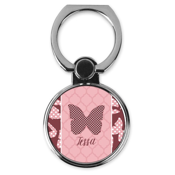 Custom Polka Dot Butterfly Cell Phone Ring Stand & Holder (Personalized)
