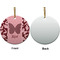 Polka Dot Butterfly Ceramic Flat Ornament - Circle Front & Back (APPROVAL)