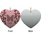 Polka Dot Butterfly Ceramic Flat Ornament - Heart Front & Back (APPROVAL)