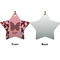 Polka Dot Butterfly Ceramic Flat Ornament - Star Front & Back (APPROVAL)