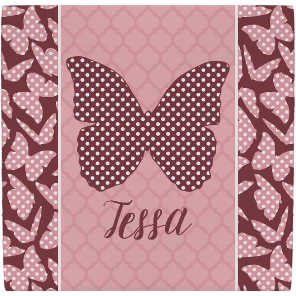 Custom Polka Dot Butterfly Ceramic Tile Hot Pad (Personalized)