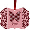 Polka Dot Butterfly Christmas Ornament (Front View)