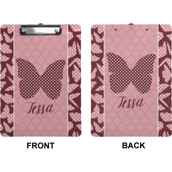 Polka Dot Butterfly Clipboard (Letter) (Front + Back)