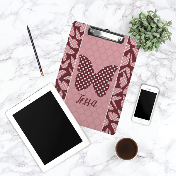 Polka Dot Butterfly Clipboard - Lifestyle Photo