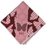 Polka Dot Butterfly Cloth Dinner Napkin - Single w/ Name or Text
