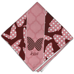 Polka Dot Butterfly Cloth Dinner Napkin - Single w/ Name or Text
