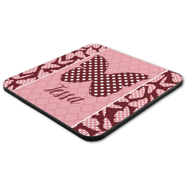 Polka Dot Butterfly Coaster Set - FLAT (one)
