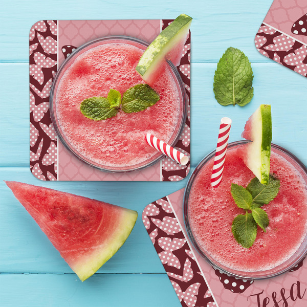 Polka Dot Butterfly Coaster Set - LIFESTYLE