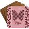 Polka Dot Butterfly Coaster Set (Personalized)