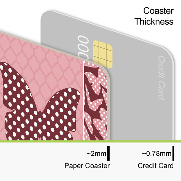 Polka Dot Butterfly Coaster Thickness