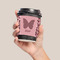 Polka Dot Butterfly Coffee Cup Sleeve - LIFESTYLE