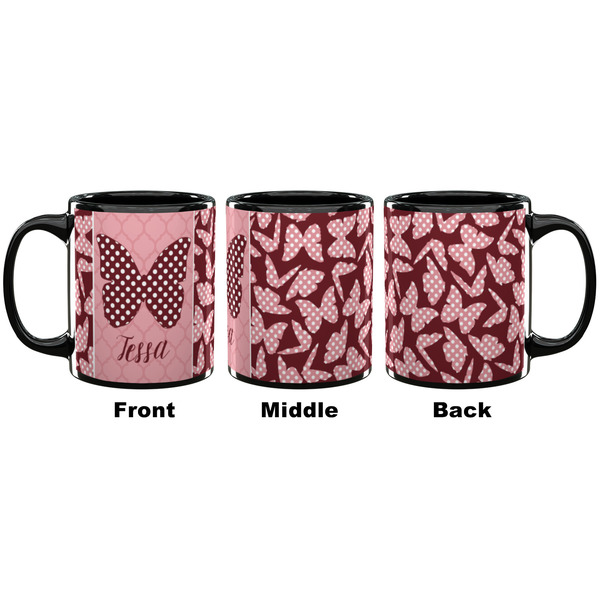 Polka Dot Butterfly Coffee Mug - 11 oz - Black APPROVAL