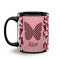 Polka Dot Butterfly Coffee Mug - 11 oz - Black