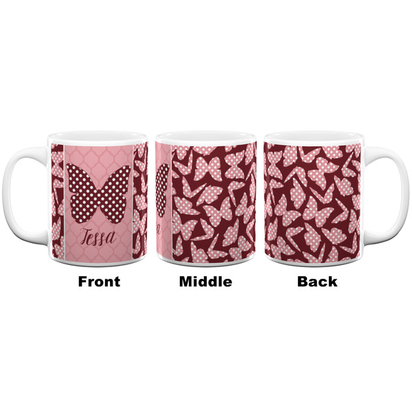 Polka Dot Butterfly Coffee Mug - 11 oz - White APPROVAL