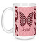 Polka Dot Butterfly Coffee Mug - 15 oz - White