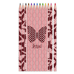 Polka Dot Butterfly Colored Pencils (Personalized)