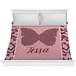 Polka Dot Butterfly Comforter - King (Personalized)