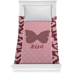 Polka Dot Butterfly Comforter - Twin XL (Personalized)