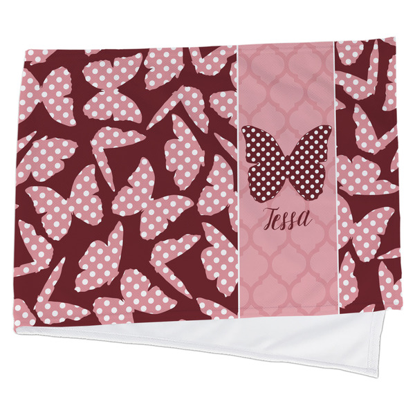 Custom Polka Dot Butterfly Cooling Towel (Personalized)