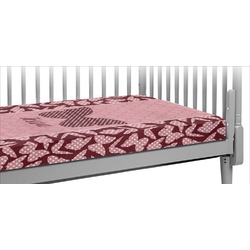 Polka Dot Butterfly Crib Fitted Sheet (Personalized)