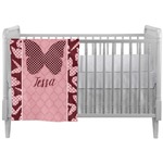 Polka Dot Butterfly Crib Comforter / Quilt (Personalized)