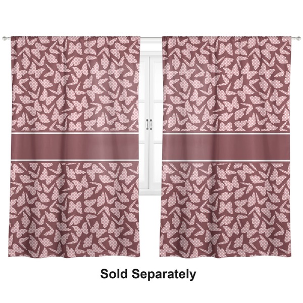 Custom Polka Dot Butterfly Curtain Panel - Custom Size