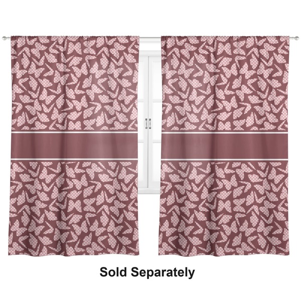 Polka Dot Butterfly Curtains Double