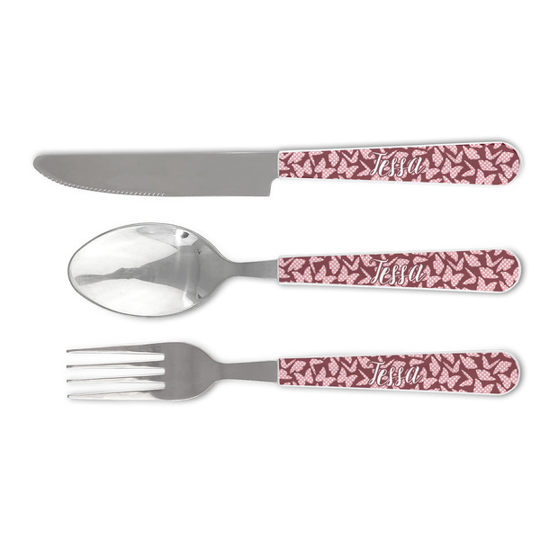 Custom Polka Dot Butterfly Cutlery Set (Personalized)
