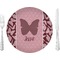 Polka Dot Butterfly 10" Glass Lunch / Dinner Plates - Single or Set (Personalized)