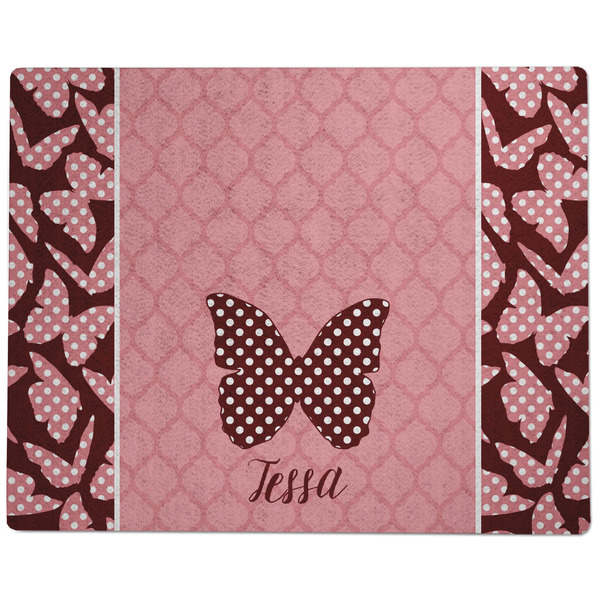 Polka Dot Butterfly Dog Food Mat - Large without Bowls