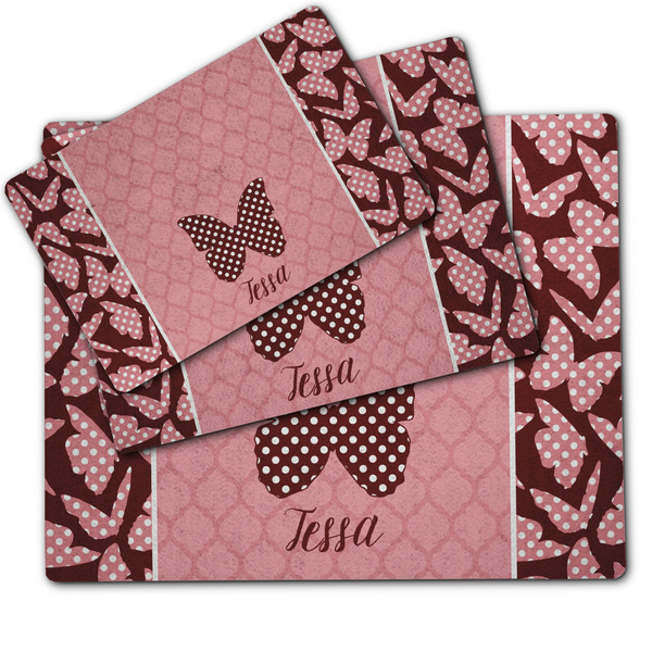 Polka Dot Butterfly Dog Food Mat - MAIN (sm, med, lrg)