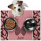 Polka Dot Butterfly Dog Food Mat - Medium LIFESTYLE