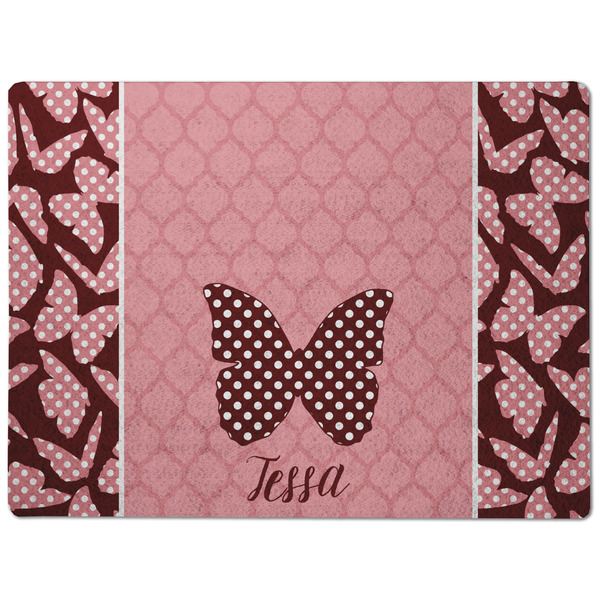 Polka Dot Butterfly Dog Food Mat - Medium without bowls
