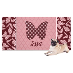 Polka Dot Butterfly Dog Towel (Personalized)