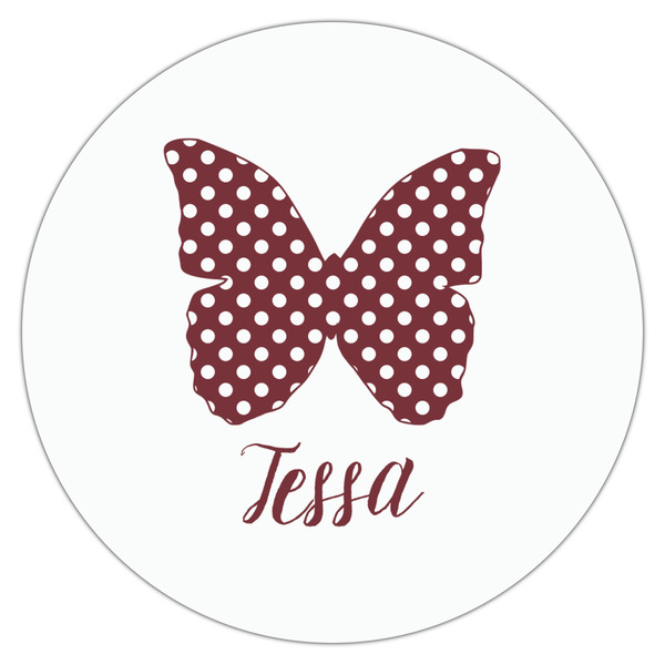 Polka Dot Butterfly Drink Topper - Large - Single