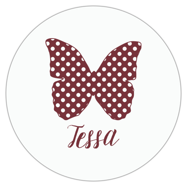 Polka Dot Butterfly Drink Topper - Medium - Single
