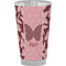 Polka Dot Butterfly Pint Glass - Full Color - Front View
