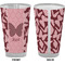 Polka Dot Butterfly Pint Glass - Full Color - Front & Back Views