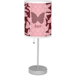 Polka Dot Butterfly 7" Drum Lamp with Shade Linen (Personalized)
