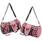 Polka Dot Butterfly Duffle bag large front and back sides