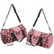 Polka Dot Butterfly Duffle bag small front and back sides