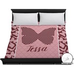 Polka Dot Butterfly Duvet Cover - King (Personalized)