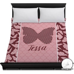 Polka Dot Butterfly Duvet Cover - Full / Queen (Personalized)