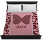 Polka Dot Butterfly Duvet Cover - Queen - On Bed - No Prop