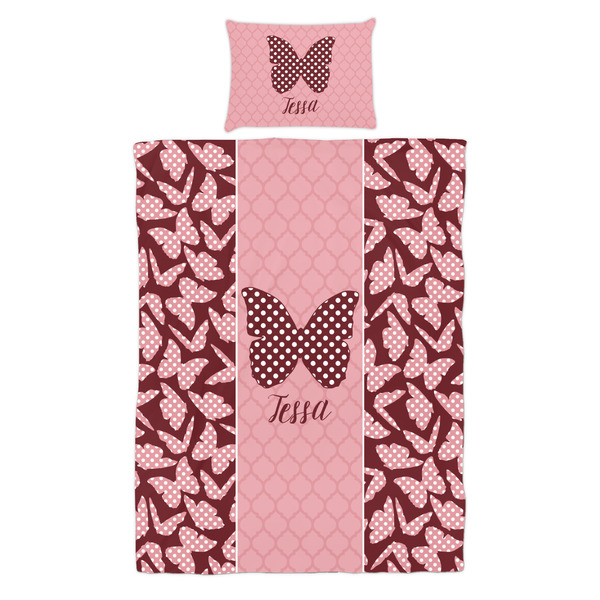 Polka Dot Butterfly Duvet Cover Set - Twin - Alt Approval