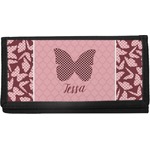 Polka Dot Butterfly Canvas Checkbook Cover (Personalized)