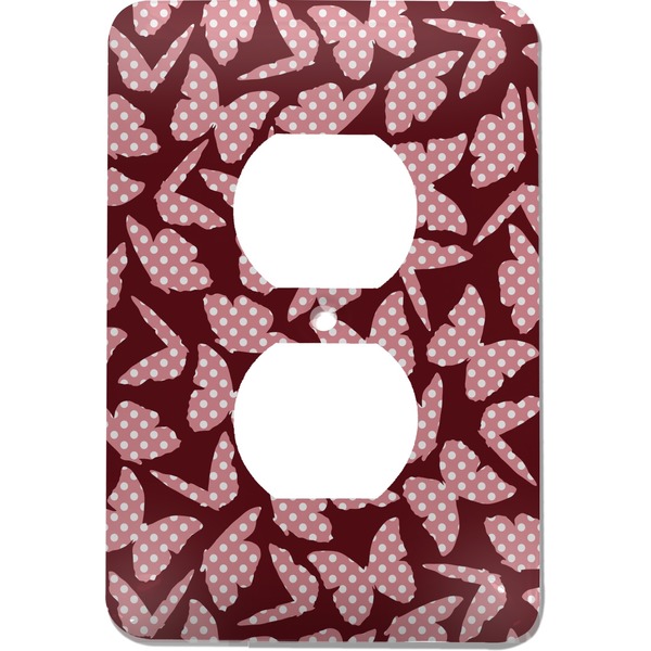 Custom Polka Dot Butterfly Electric Outlet Plate