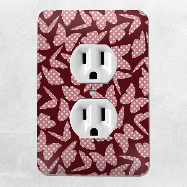 Polka Dot Butterfly Electric Outlet Plate - LIFESTYLE