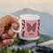 Polka Dot Butterfly Espresso Cup - 3oz LIFESTYLE (new hand)